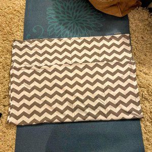 Nursing Happens Infinity Breastfeeding Scarf, Gray/White, Chevron style